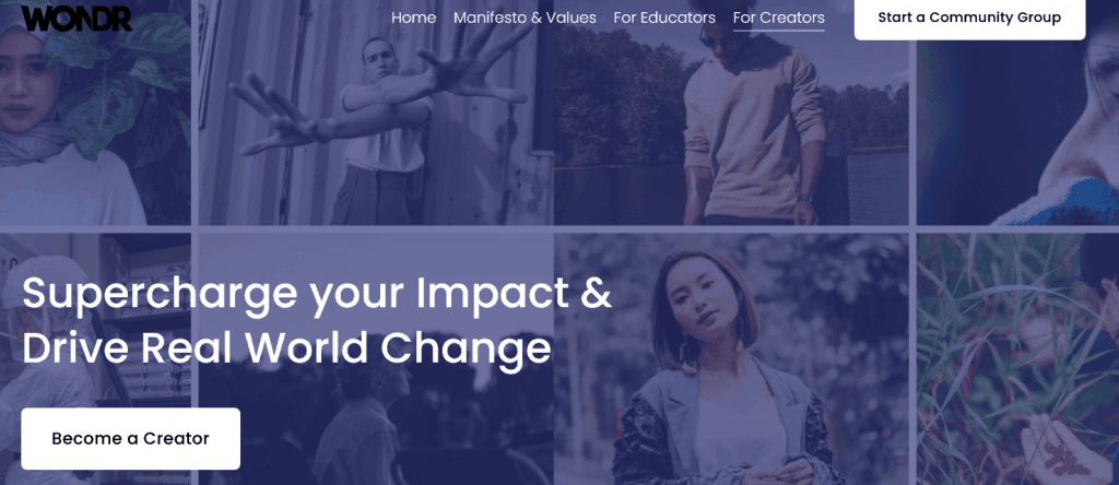 Become a Creator on WONDR