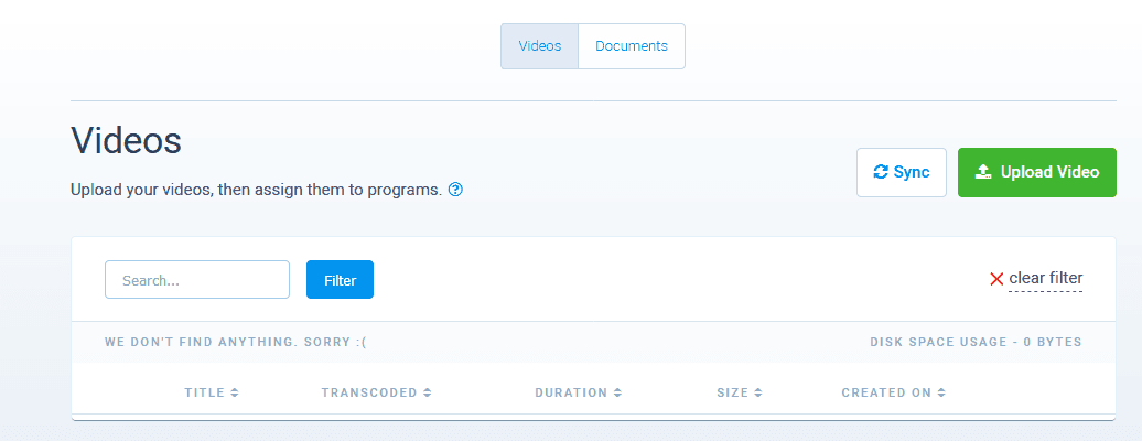 Uscreen upload videos
