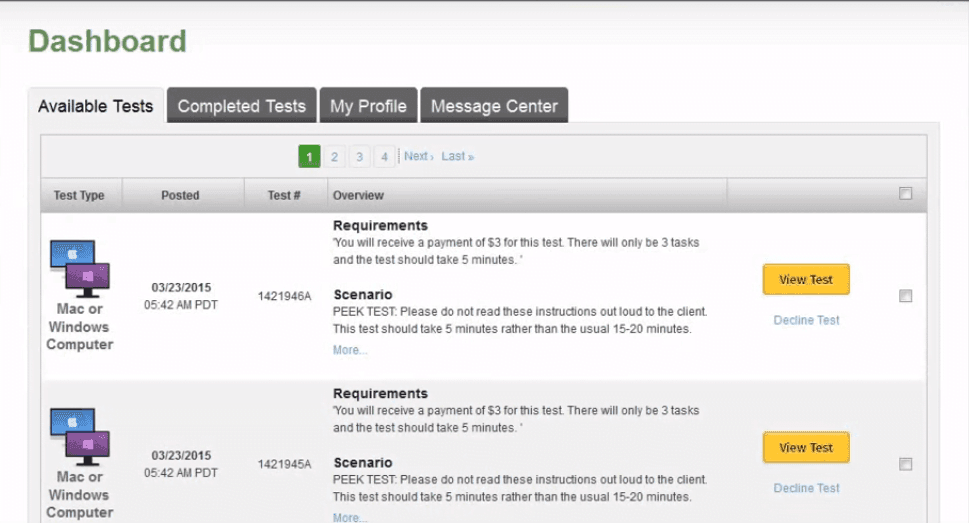 earn cash by testing websites on usertesting