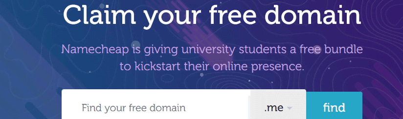 free domain for students