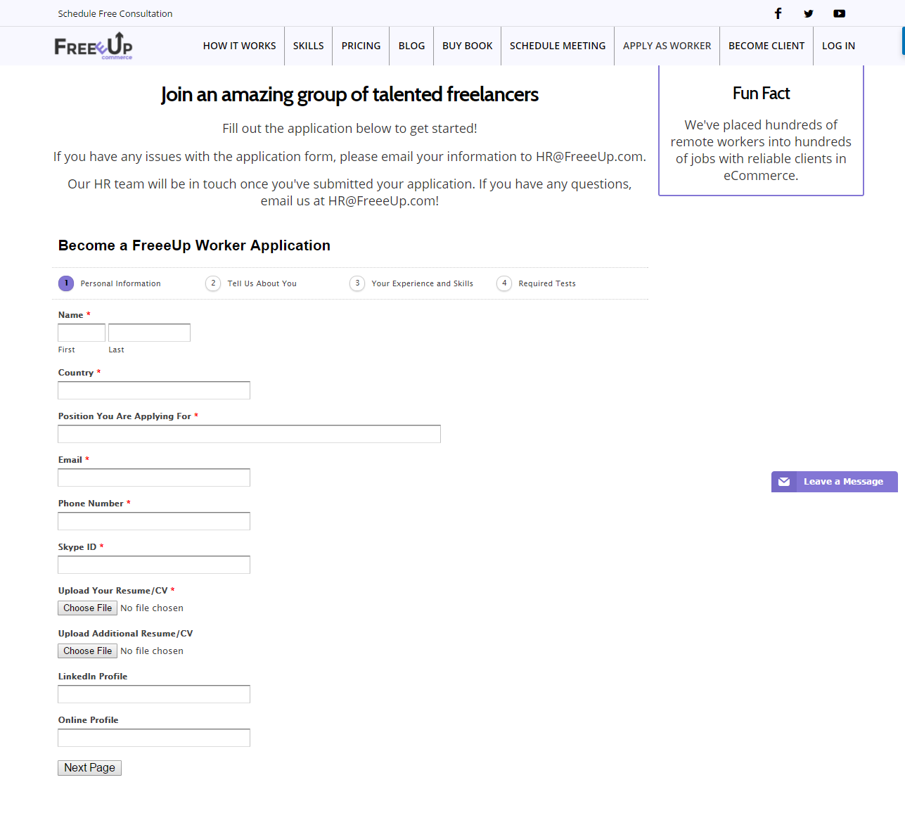 Worker Form