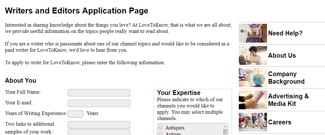 make money by writing on lovetoknow