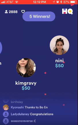 make money playing trivia on HQ