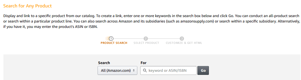Search Product on Amazon