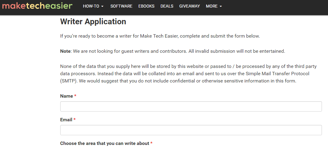writer application